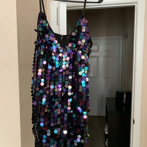 Black sequin dress